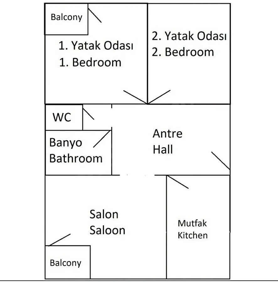 Shifa Home 2 Bedroom 1 Living Room Separeted Kitchen Entire Flat Istanbul